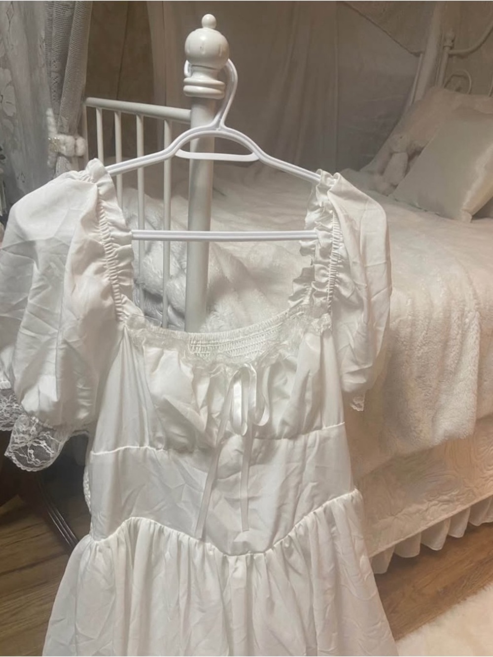 White maxi dress